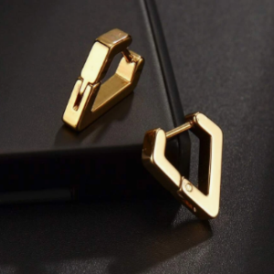 boucle d'oreille unisex - or triangle