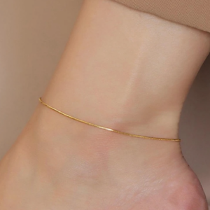 minimalist chain anklet (G/RG)