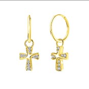 cross earring D70