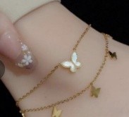 Multi butterfly anklet