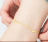 Lovers heart anklet