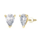 II4_pear earring G 8mm