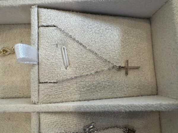 minimalist sterling silver cross