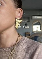 Golden leaf earrings