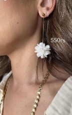 White dazzle earrings