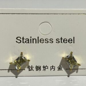 Rectangle zircon studs