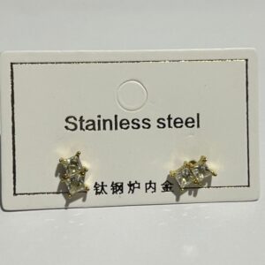 2 square zircon studs