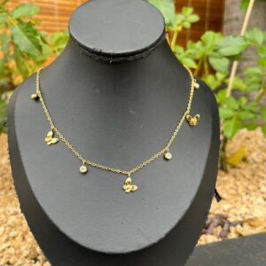 OO5 Butterfly+zircon necklace