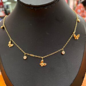 Butterfly Necklace with Zirconia
