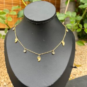 OO24 Conch+zircon necklace