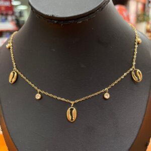 Coquille Bonheur Necklace with Zirconia