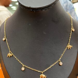 Elephant Necklace with Zirconia