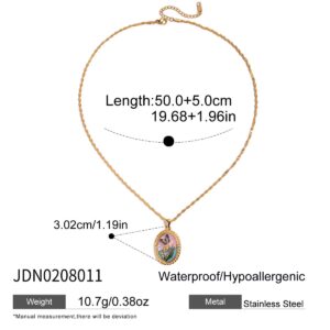 PP103 Oval drawing necklace