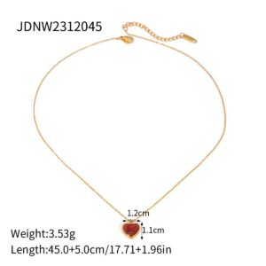 PP36 Red heart necklace