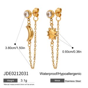 PP39 Sun Moon earring