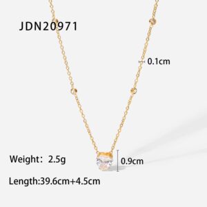 PP5 Heart zircon necklace