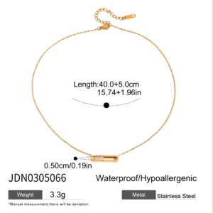 PP53 Oval 3 pierre necklace