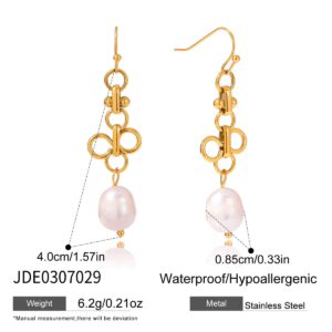 PP65 Cut out flower pearl earring