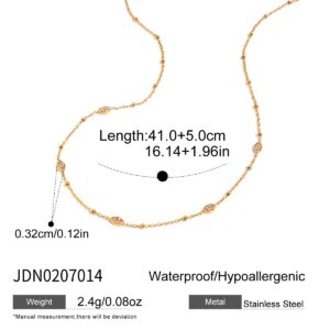PP78 Multi mini oval zircon necklace