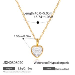 PP94 Heart zircon necklace