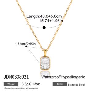 PP95 Square zircon necklace