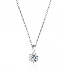 SS157 Long white zircon necklace