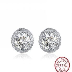 SS158 Queen white earrings