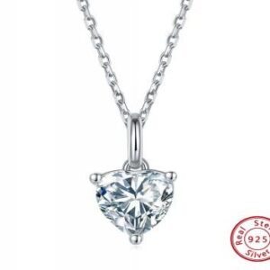 SS165 Heart zircon necklace