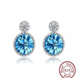 SS170 light blue swarovski earring
