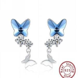SS176 butterfly pendant swarovski earring