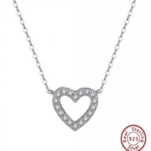 SS186 Cut out heart necklace