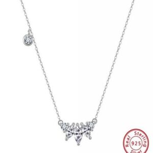SS40 Semi circle zircon Necklace