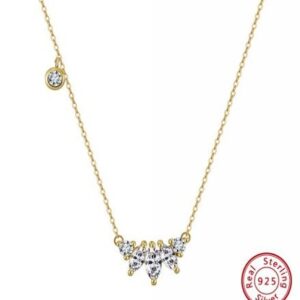 SS41 G Semi circle zircon Necklace