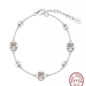 SS54 Natural Shell+Shell Pearls Bracelet
