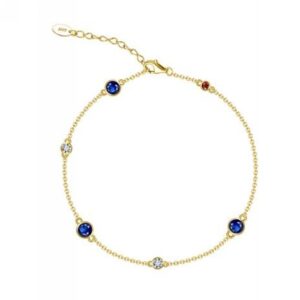 SS77 G blue birthstone bracelet