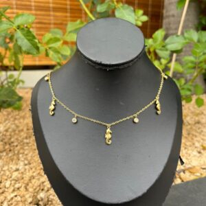 OO23 Seahorse+zircon necklace
