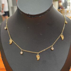 Snail Shell Necklace with Zirconia