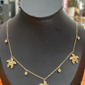 Starfish Necklace with Zirconia
