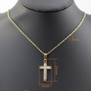 TT110 Gold outlined cross
