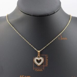 TT111 Gold outlined heart