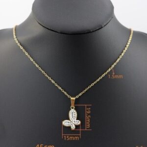 TT113 Gold outlined butterfly