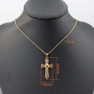 TT118 Pointy gold cross