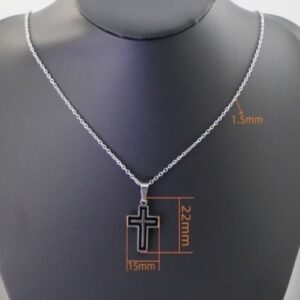 TT138 Silver+black cross
