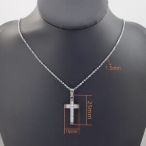 TT140 Silver+white cross