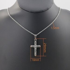 TT141 Silver jesus cross