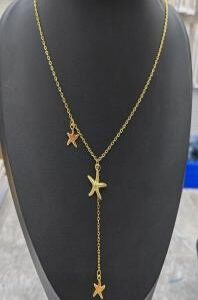 TT3 3 star long necklace