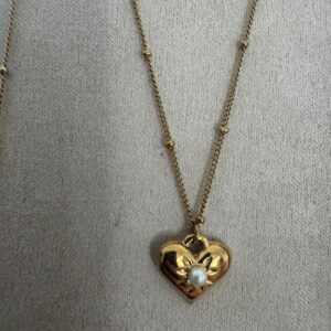 pearl heart necklace