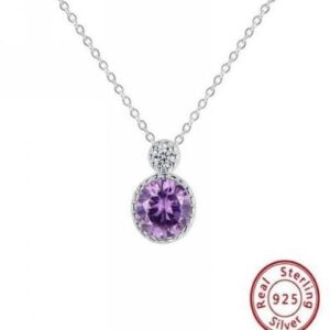 Purple necklace swarovski
