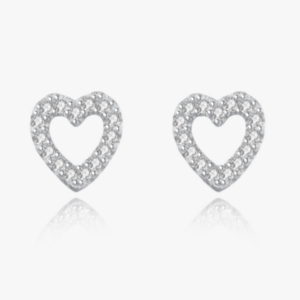 Heart cut out studs