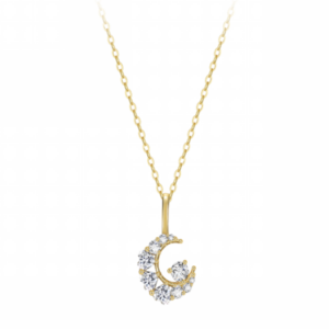 G Moon zircon necklace
